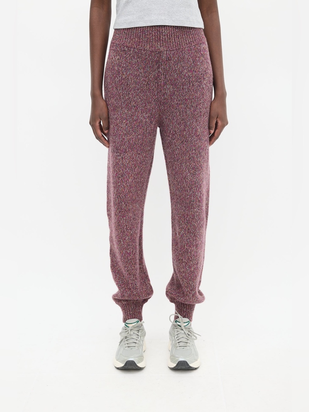 Chloé Purple & Multicolour Wool Cashmere Woven Trouser Size L